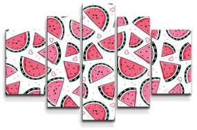 Sablio Obraz - 5-dílný Vodný melón - 125x90 cm