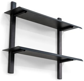 Čierna poschodová kovová polica 60 cm Hola – Spinder Design