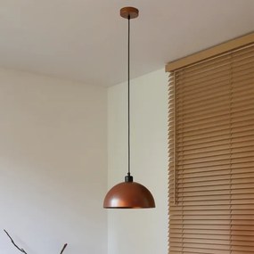 Duolla - Závesné svietidlo na lanku IRONLINE 1xE27/15W/230V pr. 27 cm medená/čierna