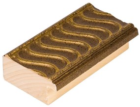DANTIK rám na obraz 29,7x42 | Doria Gold (Plexi Čiré)