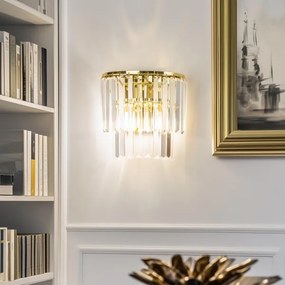 Brilagi - LED Krištáľové nástenné svietidlo MOZART 2xE14/40W/230V zlatá