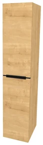 Mereo, Mereo Mailo, kúpeľňová skrinka vysoká 170 cm, čierne madlo, Multidecor, Dub Arlington, MER-CN594LPBDARL