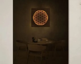 Obraz Kvet života s led podsvietením