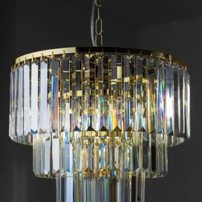 Brilagi - LED Krištáľový luster na reťazi MOZART 5xE14/40W/230V zlatá