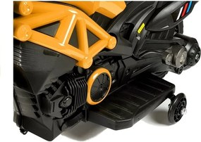 LEAN CARS Elektrická motorka pre deti GTM1188 s LED svetlom, žltá
