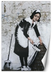 Gario Fototapeta Maid Banksy - street art mural Materiál: Vliesová, Rozmery: 100 x 140 cm