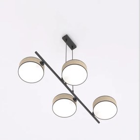 Závesný luster na lanku DRUMZ 4xE14/10W/230V, béžový