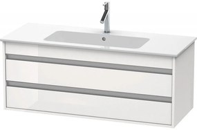 DURAVIT Ketho závesná skrinka pod umývadlo, 2 zásuvky, 1200 x 475 x 480 mm, biela vysoký lesk, KT643102222