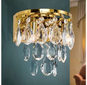Orion WA 2-1369/2 - Krištáľové nástenné svietidlo CELESTE 2xG9/40W/230V zlatá