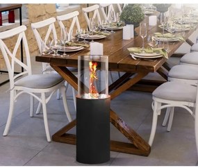 BIO krb ROMA 26,5x80,5 cm 2kW čierna + ochranný kryt