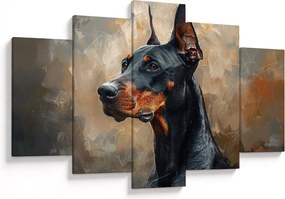 Obraz - Portrét Dobermana (150x105 cm)