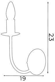 Nástenné svietidlo GLOBE 1 1xE14/60W