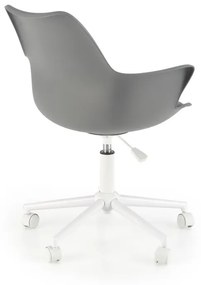 Židle pro mládež Gasly šedo-bílá