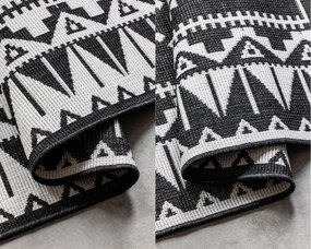 ELLE Decoration, Kusový koberec Gemini 106019 Black z kolekcie Elle – na von aj na doma, 200x290, čiernobiela, chodba / predsieň