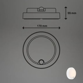Brilo - LED nabíjateľné vonkajšie nástenné svietidlo s pohybovým senzorom LED/4W/5V 4400 mAh IP44 biele