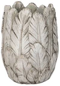 Cementový obal na kvetináč / váza s pierkami Lify - Ø15 * 21 cm