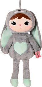 Mojkáčik - Bábika králik šedo-mätová XL 70 cm