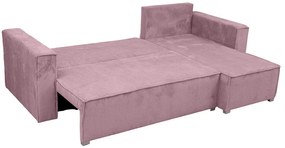 Svetlofialová rohová pohovka SMART COSARO, obojstranná + 2 vankúšiky ZDARMA