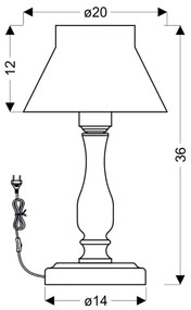 Stolná lampa ZEFIR 1xE27/40W/230V