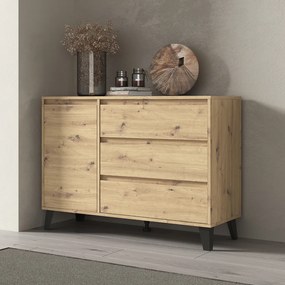 Komoda BOGAN 1D3S, remeselnícky dub