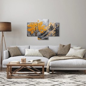 Obraz – Zlatý strom v horách (90x60 cm)