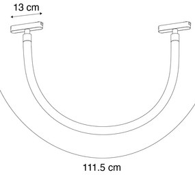 Moderné biele závesné svietidlo pre 1-fázový koľajnicový systém 8W 3000K - Magnetické Tautau