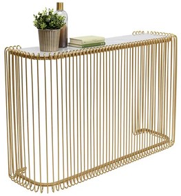Wire konzolový stolík zlatý 142x89 cm