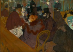 Obraz - Henri de Toulouse-Lautrec, At the Moulin Rouge, reprodukcia (70x50 cm)