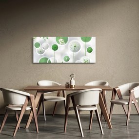 Obraz - Kvety v kruhoch (120x50 cm)