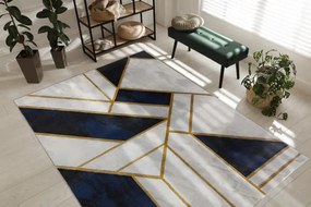 Koberec EMERALD exkluzívny 1015 glamour, styl marmur, geometrický granátový / zlatý