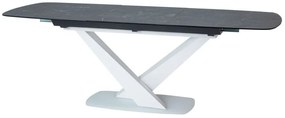 Rozkladací jedálenský stôl 160-220 cm Carmen (čierna + biela) (pre 8 a viac osôb). Vlastná spoľahlivá doprava až k Vám domov. 1050010