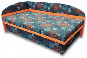 Jednolôžková posteľ (váľanda) 100 cm Suzanna (Oranžová x104 + Valeriana vol 830) (L). Akcia -7%. Vlastná spoľahlivá doprava až k Vám domov. 793150