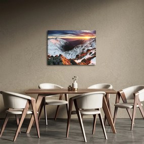 Obraz - Zimná horská panoráma (70x50 cm)