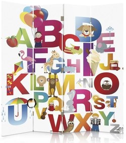 Gario Paraván Farebná abeceda Rozmery: 145 x 170 cm, Prevedenie: Klasický paraván