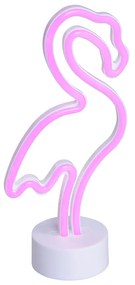 Neon stolná lampa biela vrátane LED - Flamenco