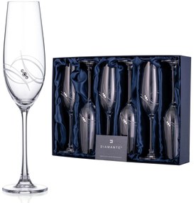 Diamante poháre na šampanské Atlantis s kryštálmi Swarovski 260 ml 6KS