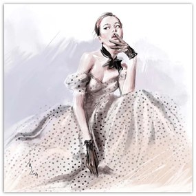 Gario Obraz na plátne Paríž Móda Žena Šaty Elegancia - Irina Sadykova Rozmery: 60 x 60 cm