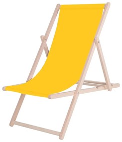 Platinet Záhradné ležadlo žlté/buk PL0720