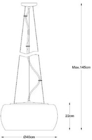 Lucide 70463/05/11 - Závesné svietidlo PEARL 5xG9/28W/230V