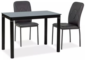 Sklenený stôl Galant Čierny 100x60 cm