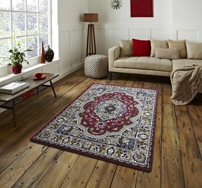 DY Orientálny červený koberec Alfa 06 Rozmer: 40x60 cm