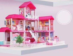 Veľký skladací domček pre bábiky + záhradný nábytok pre bábiky