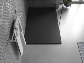 Mexen Otto, SMC obdĺžniková sprchová vanička 130 x 80 cm, čierna, 4N708013