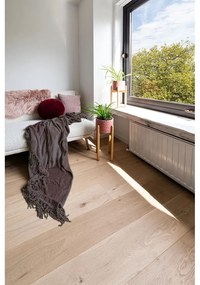 Tmavohnedý pléd Tiseco Home Studio Flanelo, 170 x 130 cm