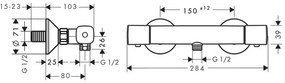 Hansgrohe Ecostat Universal, termostatická sprchová batéria, chrómová, HAN-13122000