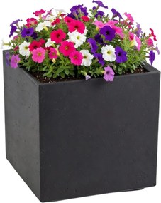 Květináč na kolečkách BETONIQUE 40x40 cm beton černý