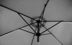 Veľký skladací záhradný dáždnik 3m | tmavošedý