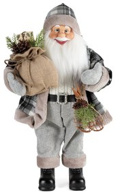 VIANOČNÁ FIGÚRKA SANTA 60 CM SIVÁ
