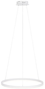 Dizajnové závesné svietidlo biele 60 cm vrátane LED 3-stupňového stmievača - Anello