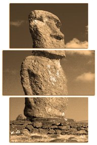 Obraz na plátne - Ahu Akivi moai - obdĺžnik 7921FC (105x70 cm)